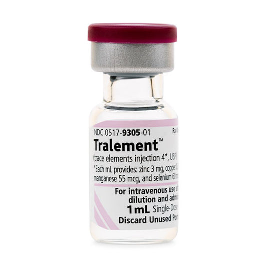 Tralement Inj. † (Zinc/Copper/Manganese/Selenium) 3mg/0.3mg/55mcg/60mcg/mL- 1mL