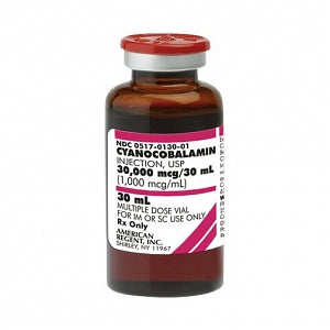 Cyanocobalamin b12 Injection, Multidose Vial, 1, 000 mcg / mL, 30 mL