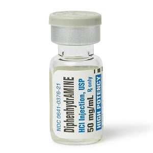 Diphenhydramine Hydrochloride Injection, 50 mg / mL, 25 x 1 mL Vial