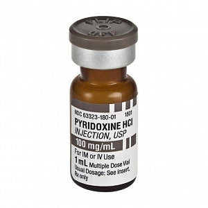 Pyridoxine 100 mg / mL Vial 25 x 1 mL (BACKORDER NO ETA)