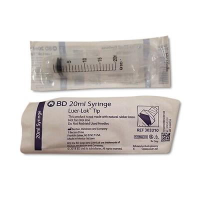 BD Luer-Lok Single-Use Sterile Syringes 20mL
