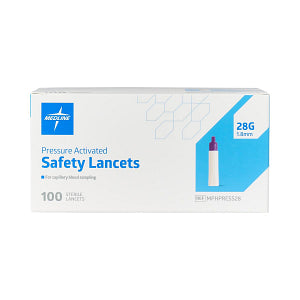 Sterile Safety Lancet with Pressure Activation, 28G x 1.8 mm