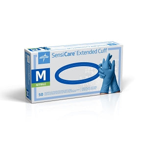 SensiCare Extended Cuff Nitrile Exam Gloves Medium