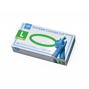 SensiCare Extended Cuff Nitrile Exam Gloves Large