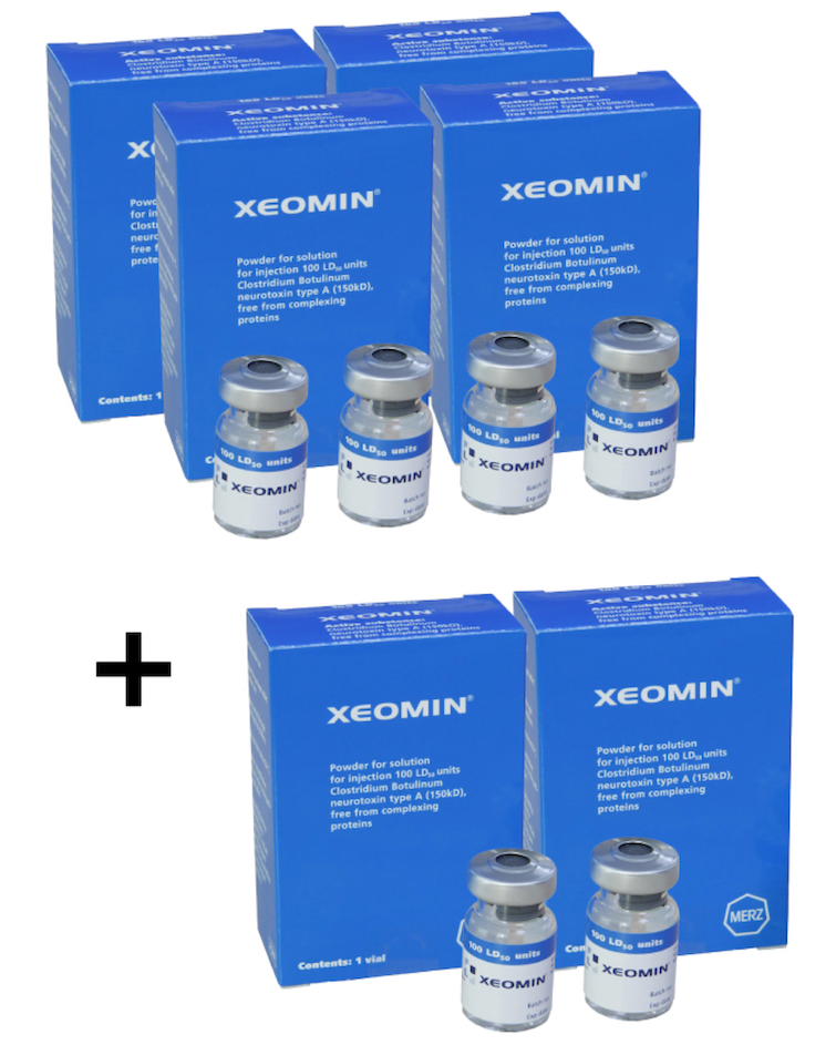 Xeomin Confidence Kit - 4 Vials of 100U Xeomin + 2 Free 100U Vials + Free Training Session