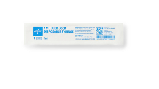Sterile Luer-Lock Syringe with Low Dead Space, 1 mL BX/100