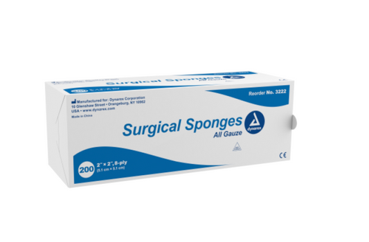 Gauze, Non-Sterile, 2"x 2" 8 Ply, 200/Pack
