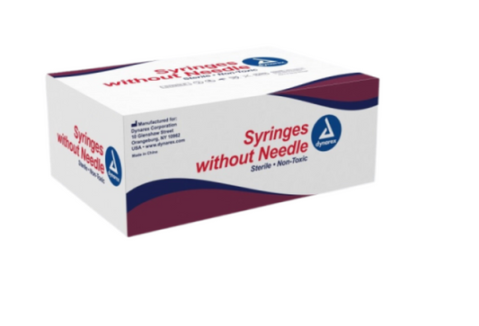 10 mL, Syringes, Luer Lock, Box/100, Without Needle