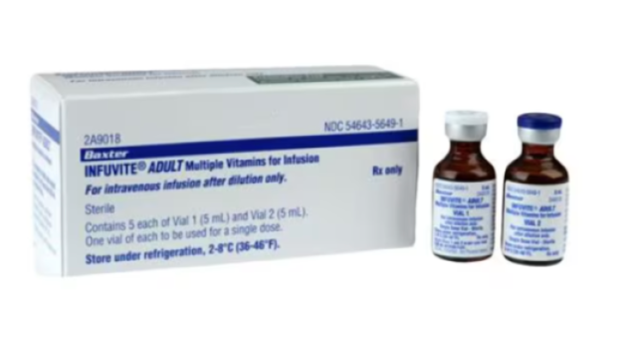 5 mL Infuvite Adult Multivitamin, IV Infusion, SDV, Adult, NDC: 54643-5649-1, Box/10 ***CA ONLY