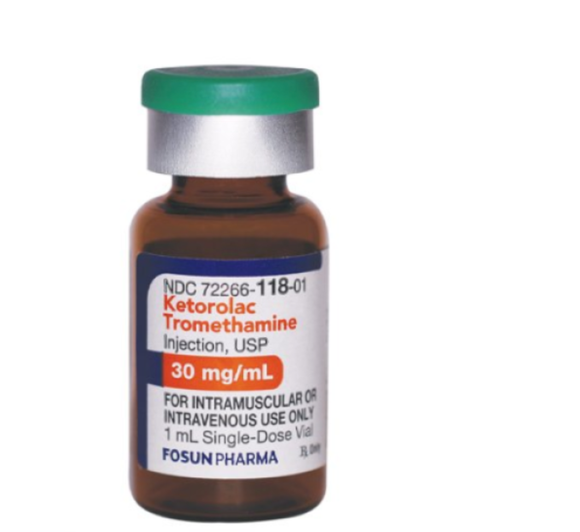 Ketorolac Tromethamine (Toradol) 25/Box, 30mg/mL - 1mL SDV