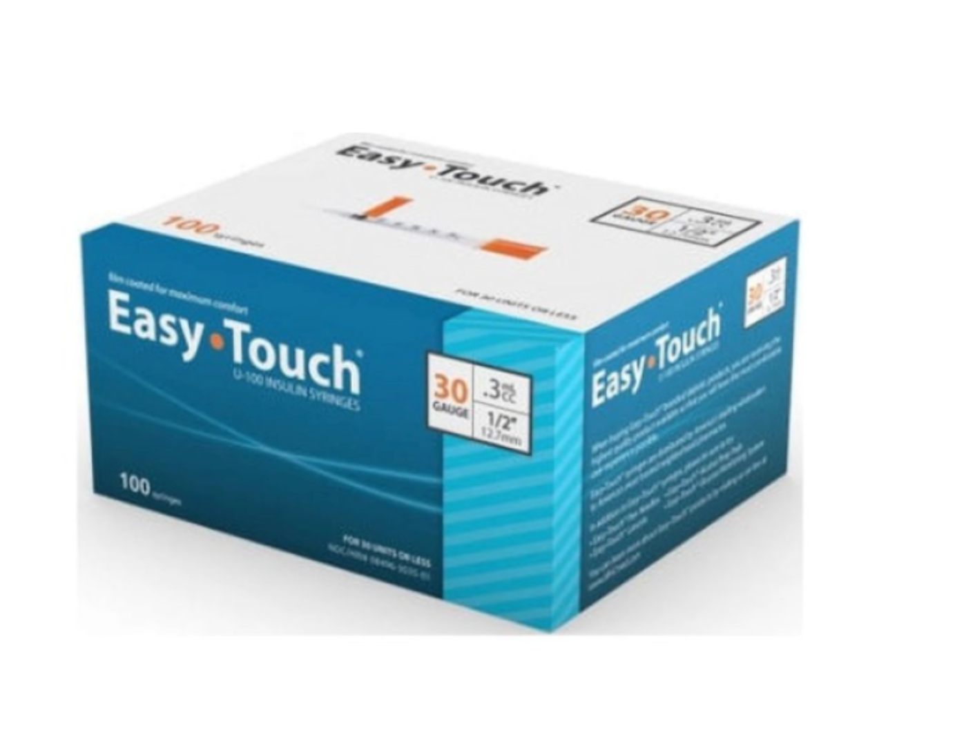 Insulin Syringe, 0.3mL, 30G x 0.5", EasyTouch