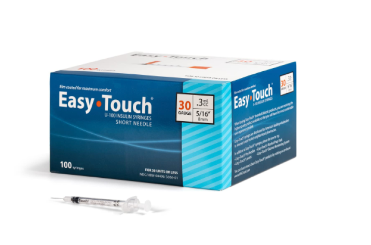 Insulin Syringe, 0.3mL, 30G x 5/16", EasyTouch
