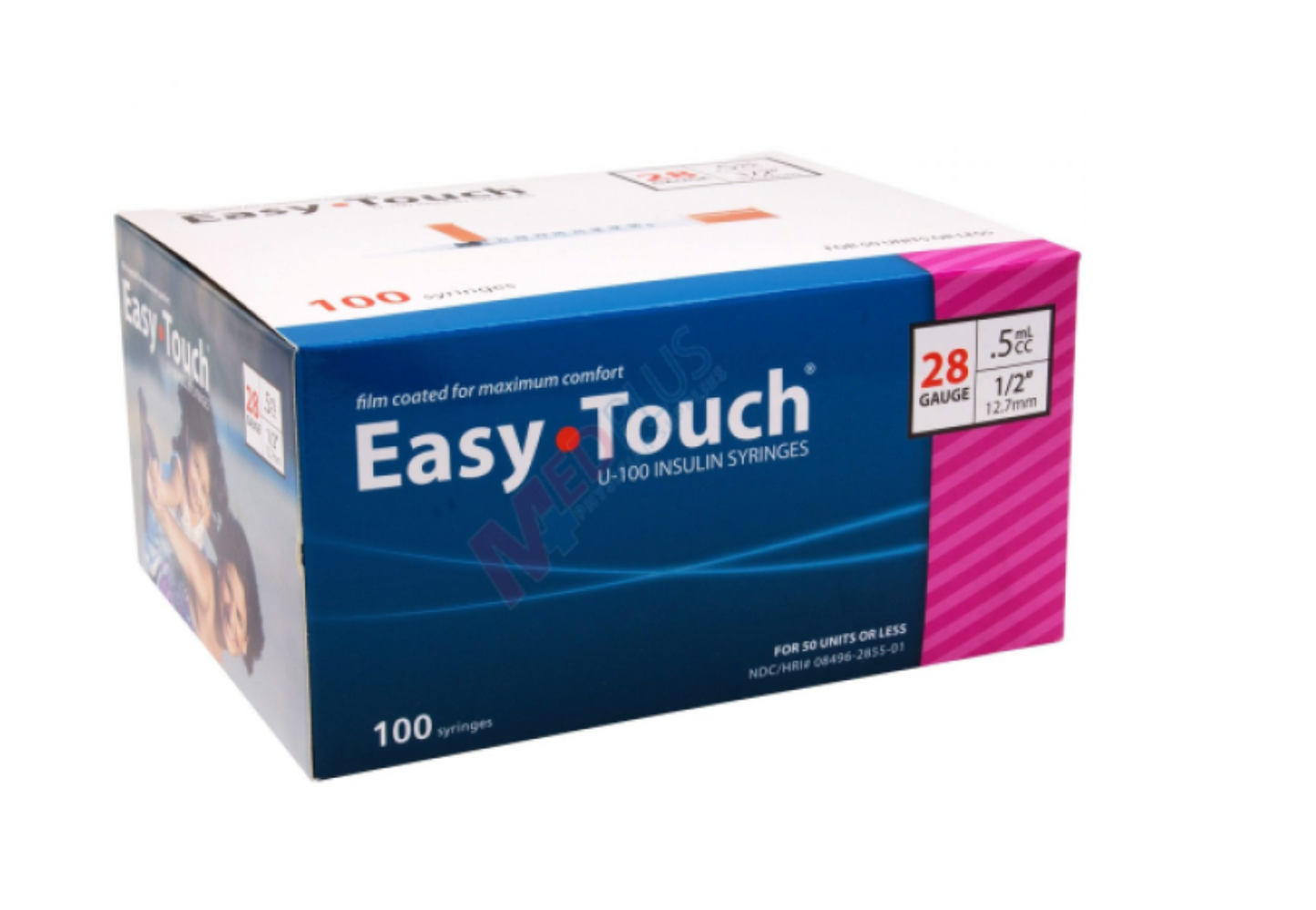 Insulin Syringe, 0.5mL, 28G x 0.5", EasyTouch