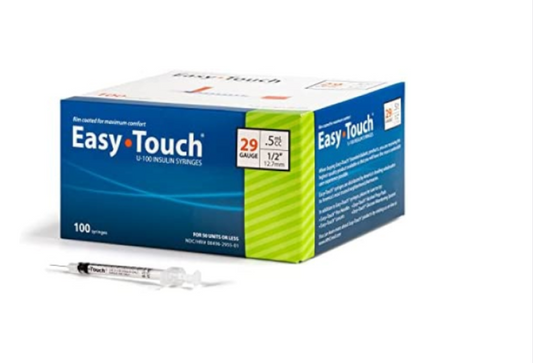 Insulin Syringe, 0.5mL, 29G x 0.5", EasyTouch