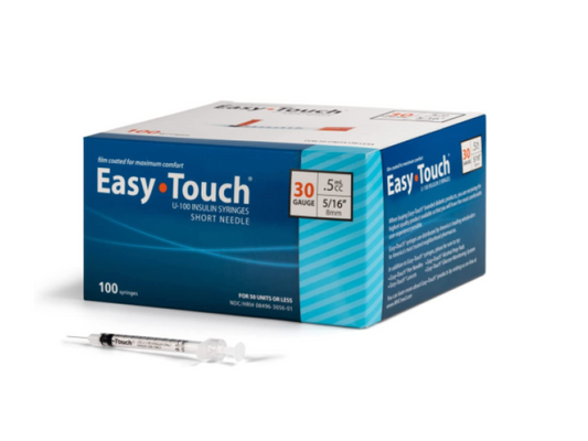 Insulin Syringe, 0.5mL, 30G x 5/16", EasyTouch
