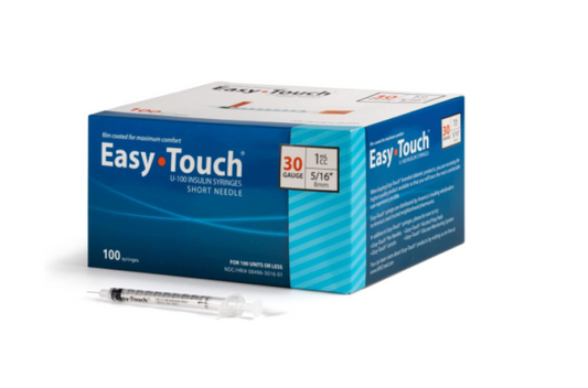 Insulin Syringe, 1mL, 30G x 5/16", EasyTouch