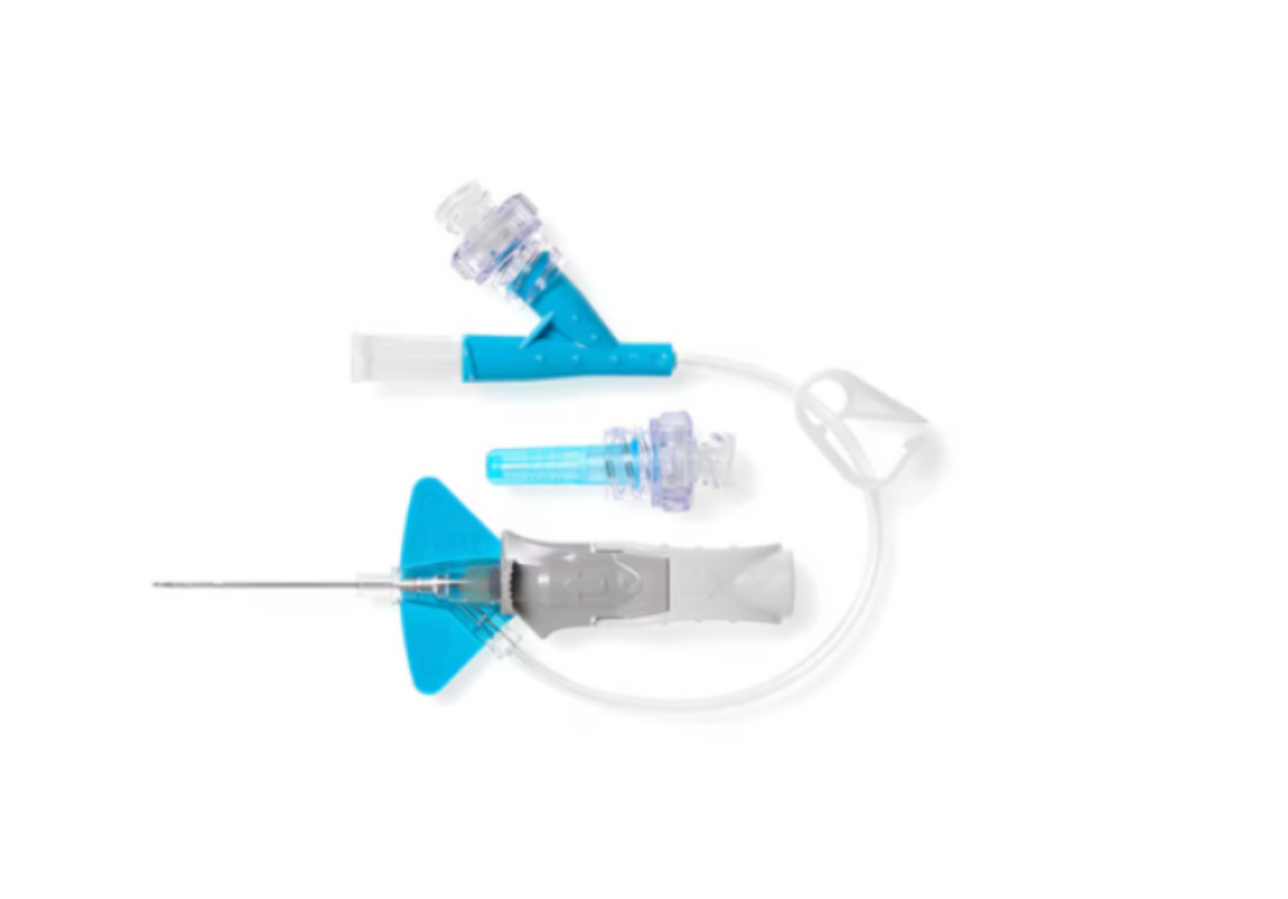 22G x 1", Nexiva, Blood Control, Closed IV Catheters, Dual Port w/ BD Q-Site, BD, Blue, Box/20