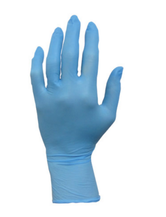 Large, 5 mil, Nitrile PF Gloves, Blue, 100/Box