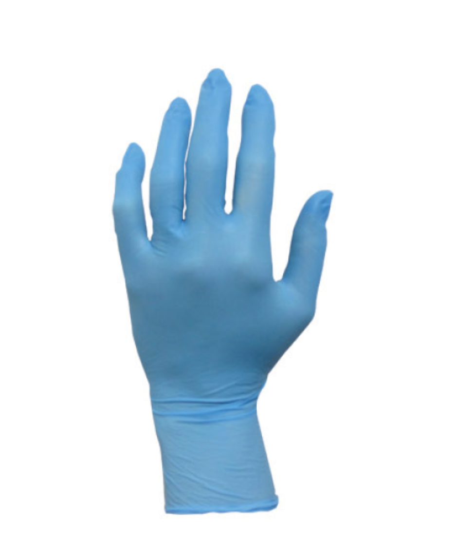 Small, 5 mil, Nitrile PF Gloves, Blue, 100/Box