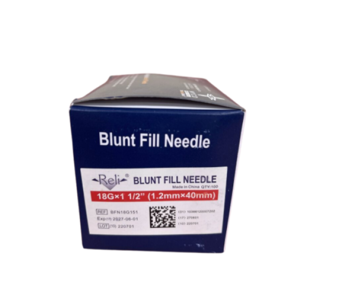 Needle 18G X 1.5 ", Blunt Fill, Latex-Free (Box of 100)