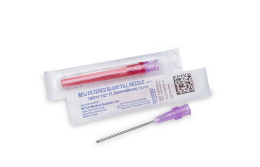 Filtered Blunt Fill Needle, 18G X 1.5", Box/100