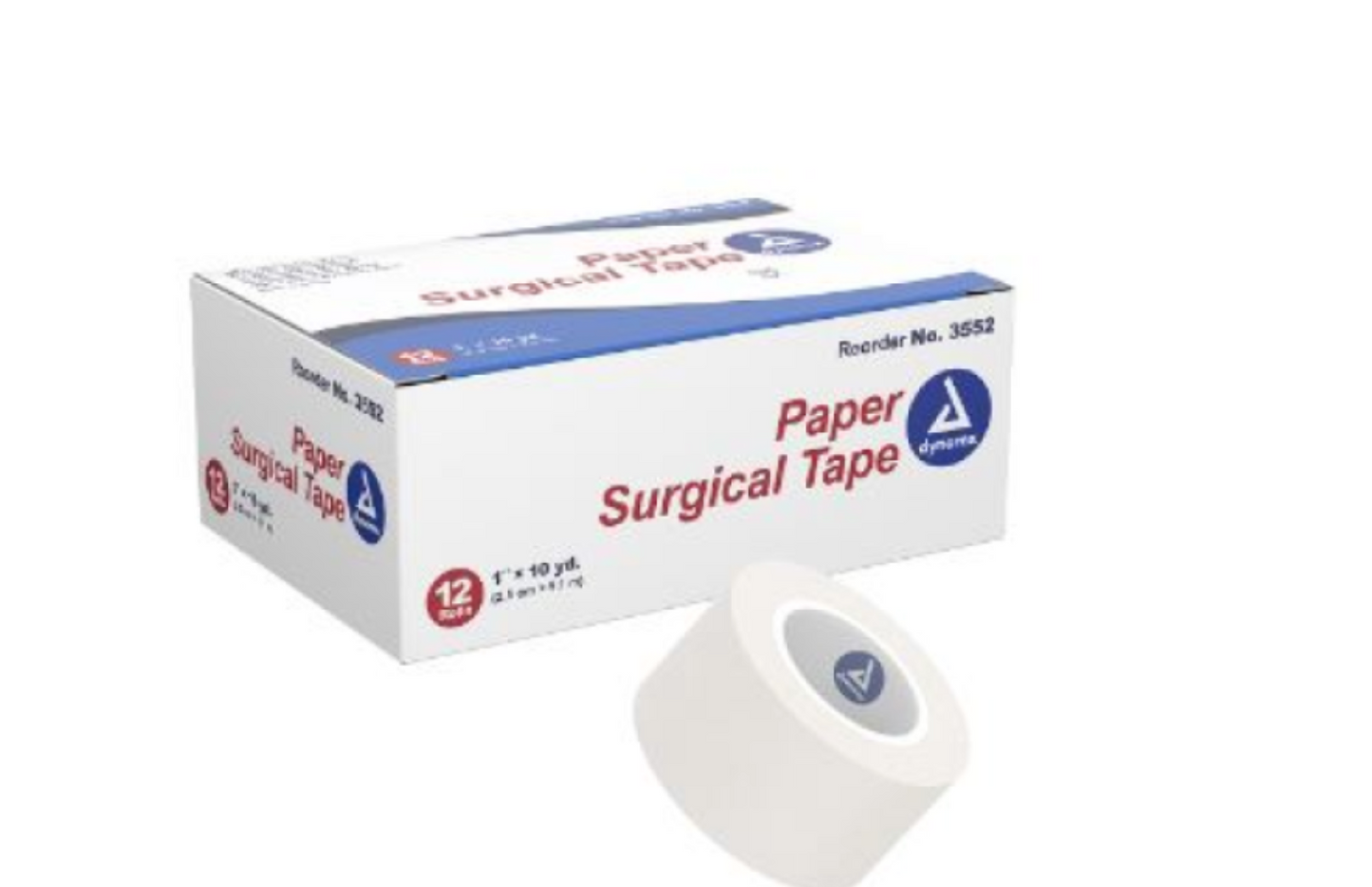 Paper Surgical Tape, 1" x 10 yds, 12/Box