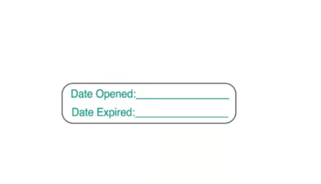 Date Opened, Date Expired Labels, 1 5/8" x 3/8", Box/1,000