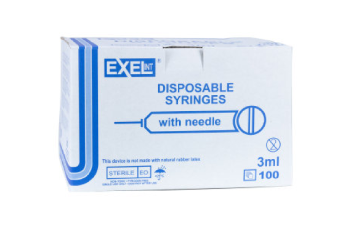 3 mL, 25G x 1.5", Syringes w/ Needle, Luer-Lock, Low Dead Space, Box/100