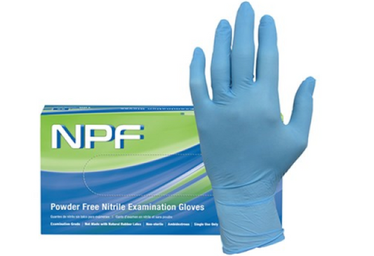 XL, 5 mil, Nitrile PF Gloves, Blue, 100/Box