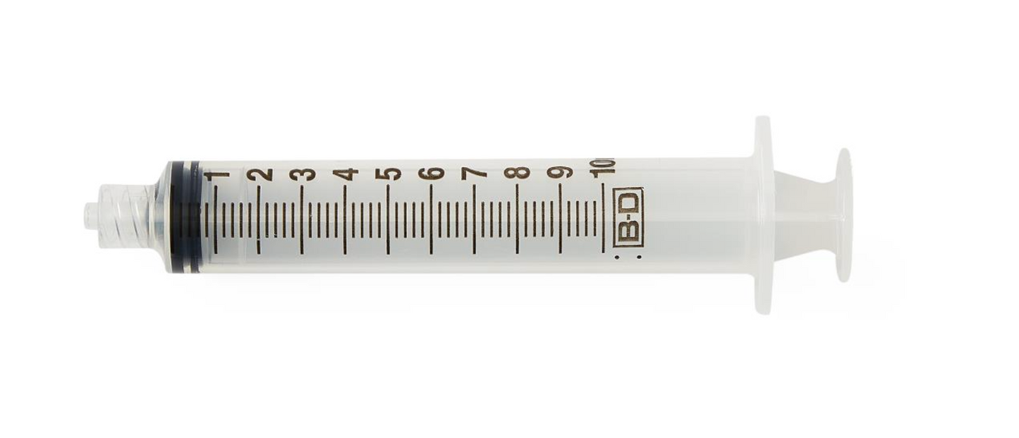 Luer-Lok Syringe, Sterile, Disposable, 10 mL BX/200