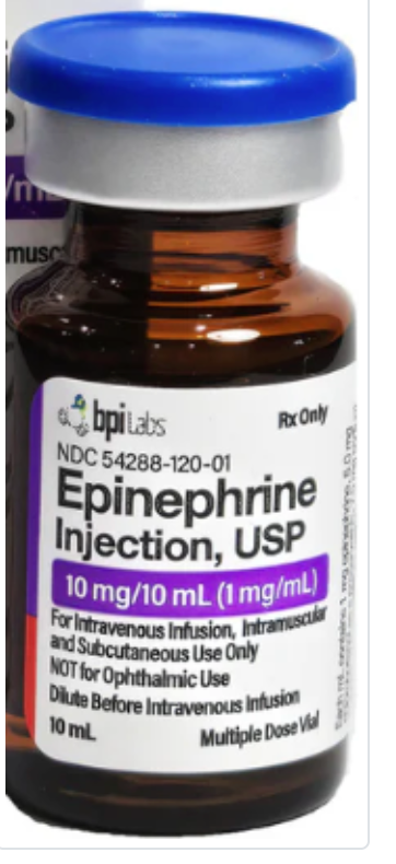 10 mL Epinehprine Adrenaline, 1mg/mL, MDV