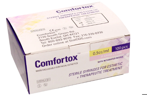 Comfortox 0.5 mL 31G x 8 MM Esthetic Syringes BX/100