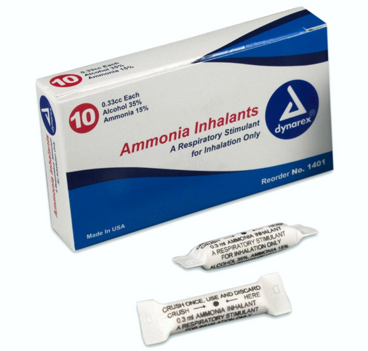 Ammonia Inhalant Ampule, 0.33 cc BX/10