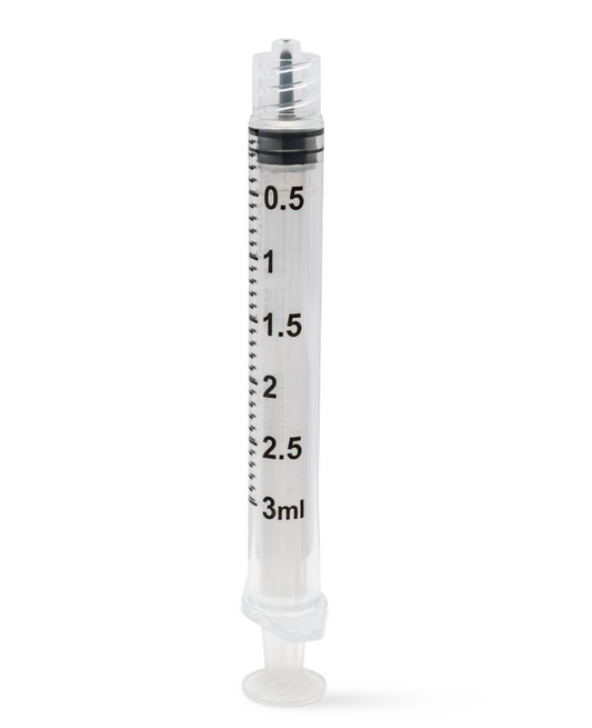 Reli Sterile Conventional Luer Lock Syringe, 3 mL, with Low Dead Space BX/100
