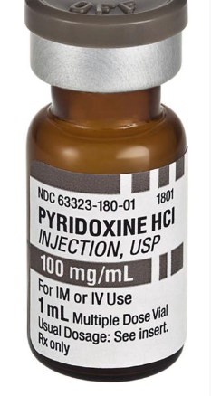 Pyridoxine HCl 100 mg / mL Injection 1 mL