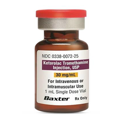 Ketorolac Tromethamine Injection, 30 mg/mL Single-Dose Vial, 25 x 1 mL BX/25