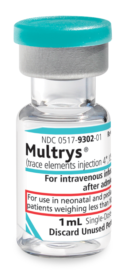 1mL Vial Multrys, SDV, Trace Elements Injection, Each, NDC:00517-9302-01, American Regent Lab