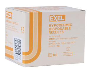Exel - Hypodermic Disposable Needles 25g x 1.5 inch