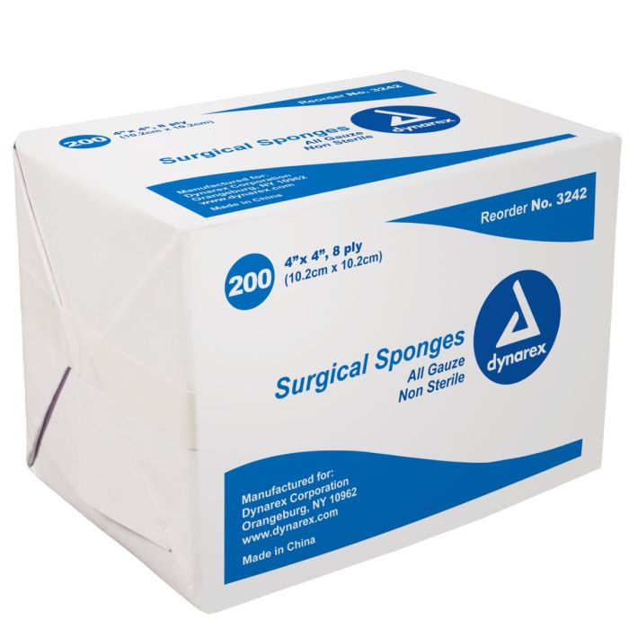 Gauze Sponge N/S 4X4 8 Ply Pk=200