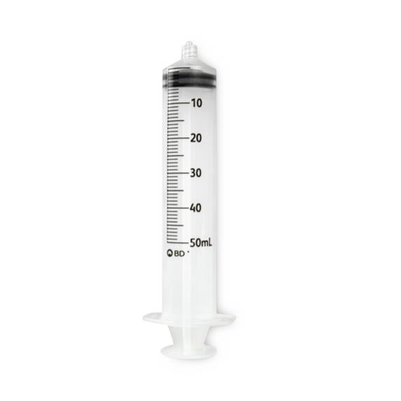 Luer-Lock Tip Syringe with Scale Mark, Sterile, Disposable, 50 mL B-D309653H