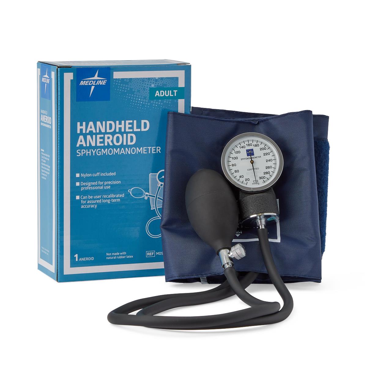 PVC Handheld Aneroid Sphygmomanometer, Adult Medium MDS9380