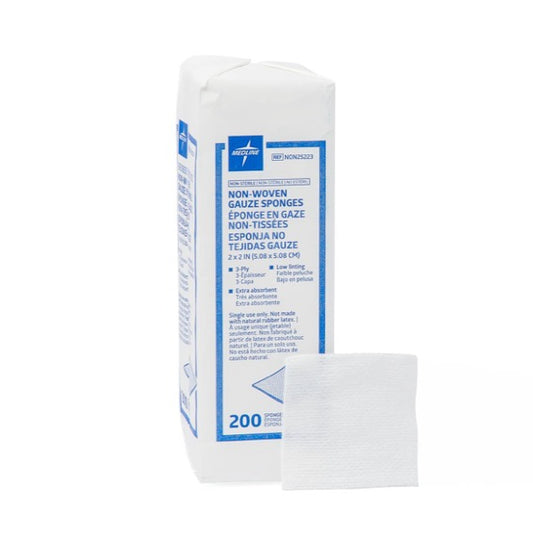 Gauze Nonsterile Nonwoven 3-Ply Sponges, 2" x 2" NON25223 - 5000 EA / CS