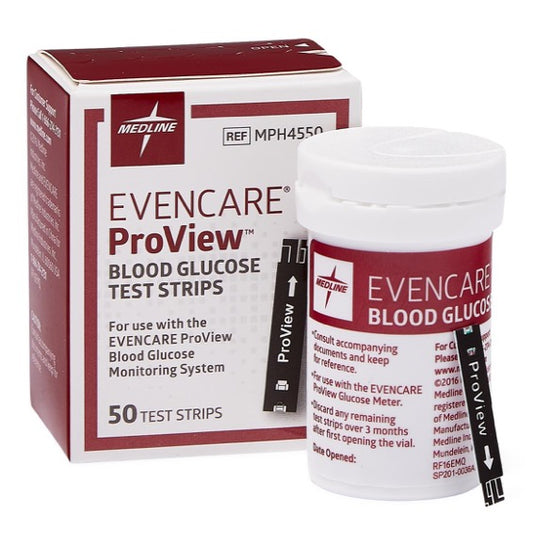 EVENCARE ProView Blood Glucose Monitoring System MPH4550Z - Box of 50