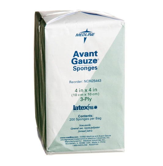Gauze Nonsterile Nonwoven 3-Ply Sponges, 4" x 4" - 4000 EA / CS