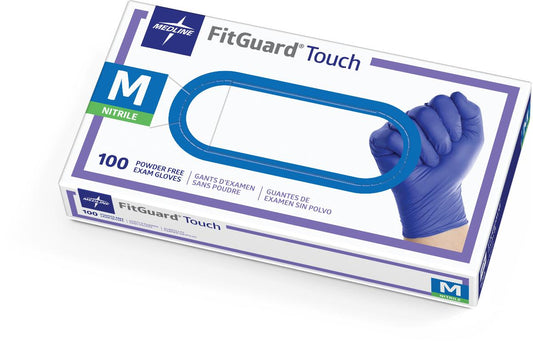 FitGuard Touch Powder-Free Nitrile Exam Gloves, Size M - 100/BX