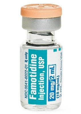 Famotidine Injection, Single-Dose Vial, 10 mg / mL, 25 x 2 mL - Box of 25
