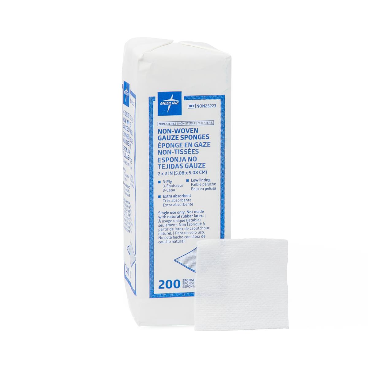 Standard Nonsterile Nonwoven Gauze Sponges 200/BG