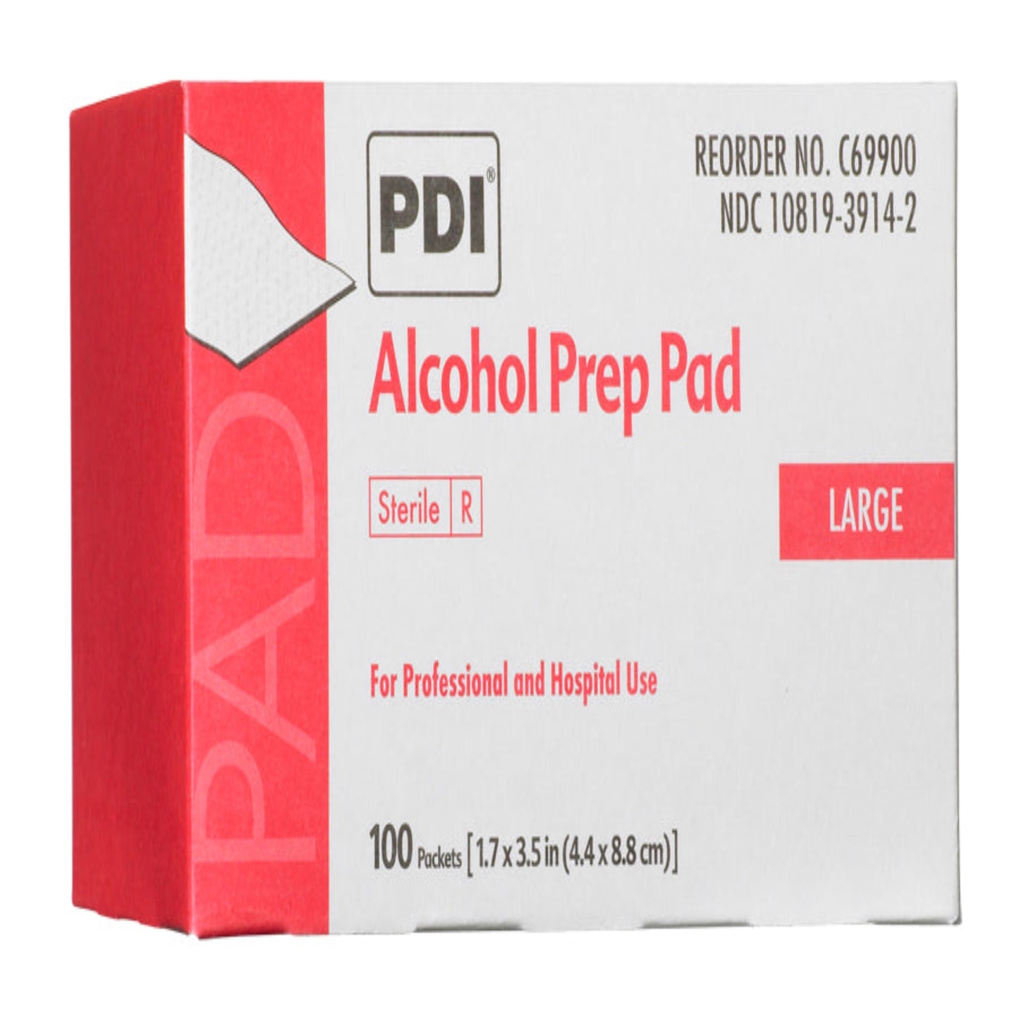 Prep Pads: Alcohol Prep Pad by PDI, Sterile, Size L