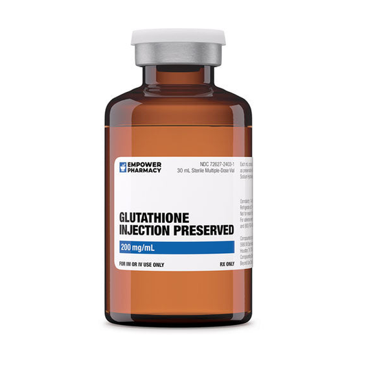 PRESERVED Glutathione 200mg/mL - 30mL **Refrigerated product (Empower)